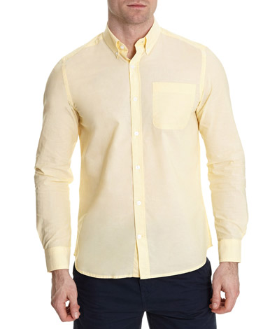 Long-Sleeved End-On-End Cotton Shirt